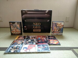 SNK NEOGEO ネオジオ 本体 ROMカセット2本 NGCDソフト3本 SNKサントラCD8枚 セット NEO・GEO 餓狼伝説 ザ・キング・オブ・ファイターズ KOF