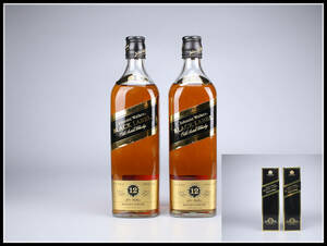 ZB188 スコッチウイスキー ジョニーウォーカー 黒 ブラックラベル 750ml Johnnie Walker Black Label 2本　ｚ