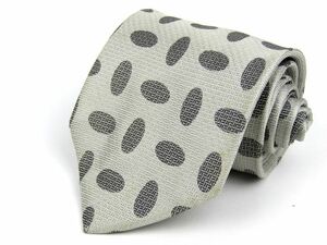 ジョルジオアルマーニ 総柄 小紋柄 高級 シルク イタリア製 ネクタイ メンズ シルバー GIORGIO ARMANI