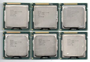 Intel☆Corei5　6個セット★i5-2500S(2.7G)：1個・i5-2500(3.3G)：1個・i5-2400S(2.5G)：1個・i5-2400(3.10GHz)：3個★ソケットFCLGA1155