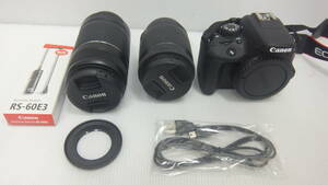 1448 Canon EOS Kiss X7 EF-S 18-55mm F3.5-5.6 IS STM EF-S 55-250mm F4-5.6 IS II ダブルズームキット デジタル一眼レフカメラカバー付き