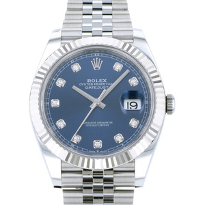 ロレックス ROLEX デイトジャスト 41 126334G ブライトブルー文字盤 新品 腕時計 メンズ