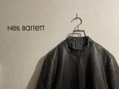 イタリア製 Neil Barrett レザー シングル ライダース ジャケット