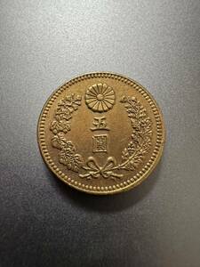 【1円スタート】新5円金貨　五圓金貨　大正13年　古銭　約4g