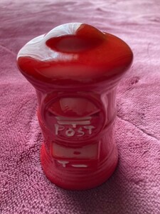 郵便ポスト型貯金箱　郵便ポスト　貯金箱　赤いポスト　陶器
