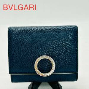 BVLGARI ブルガリ 三つ折り財布 ロゴクリップ コンパクト財布　ビーゼロ　レザー ウォレット　ビーゼロワン