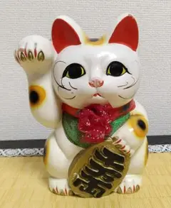 ◇昭和レトロ　招き猫　陶製
