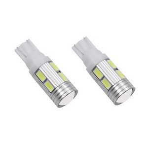 送料無料 T10/T16 ウェッジ LEDバルブ ホワイト 白色 2個セット 12V車用 5730 10SMD 10連 プロジェクター C184