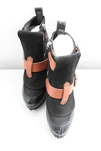 【USED】Vivienne Westwood ボンテージウェッジソールブーツ ヴィヴィアンウエストウッド ビビアン 38 黒 H-23-11-19-094-sh-OD-ZH