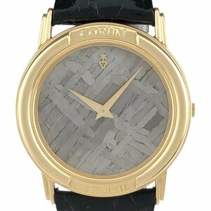 コルム CORUM メテオライト 腕時計 YG レザー クォーツ レディース 【中古】