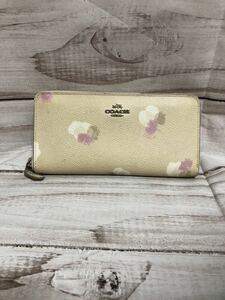 COACH コーチ 長財布　サイフ　ウォレット　ピンク　ベージュ　レディース　コーチ長財布 レディース長財布 