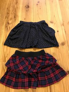 ユニクロ UNIQLO 女の子用 スカート 2着セット まとめ売り S 110㎝～125㎝