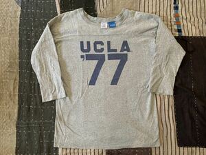 00s Champion 1011 フットボール Tシャツ USA製 アメリカ製 チャンピオン UCLA 染込み 77 ビンテージ 染み込み