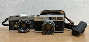 【Canon(キャノン) レトロカメラ2点セット】フィルムカメラ/FT/現状品/インテリア/S511-480