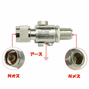 Nメス／Nオス端子の雷よけ, ハイパワー同軸避雷器［JIASIDA コミュニケーション SP3000］, サージ・プロテクタ, Nオス／Nメス,HF/VHF/UHF