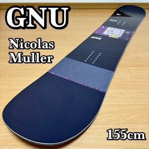 【貴重】GNU Nicolas Muller Pro Model 155cm グヌー ニコラスミューラー プロモデル スノーボード ボード板 19-20モデル 貴重品 入手困難