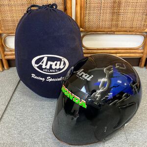 $【売り切り】Arai アライ ジェットヘルメット SZ-α FAZ, ヴィンテージアメリカンデザイン 59・60サイズ ヘルメット袋付属 バイク用品