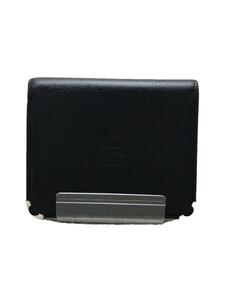 Cartier◆マストドゥカルティエマルチプルウォレット/2つ折り財布/レザー/BLK/無地/メンズ//