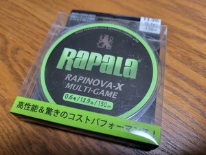 【ラパラ／Rapala】RAPINOVA-X MULTI-GAME ／ラピノヴァエックス 0.6号×150m ！！PEライン 