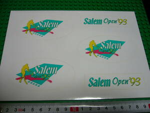 【即決！ 当時物】 1993 セーラム オープン　ステッカー テニス★ Salem Open シール マイケルチャン初優勝 大阪 江坂 / 送料120円