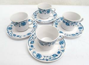 Noritake ノリタケ PROGRESSION プログレッション カップ＆ソーサー 4客 コーヒーカップ ティーカップ ブランド 茶器 洋食器 難あり