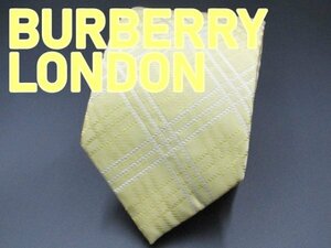 【バーバリー】 OC 536 バーバリー BURBERRY LONDON ネクタイ 黄系 チェック ジャガード