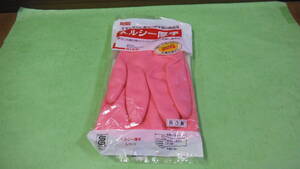 ヘルシー手袋　pink色 Lサイズ　尚和化工　ショーワの手袋　ビニール手袋　32cm　新品　保管品　未開封品　昭和レトロ　レアアイム品　