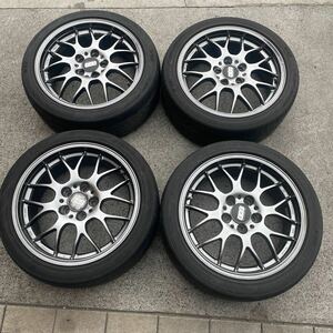 希少サイズ　BBS 17インチ PCD108 RG-R 鍛造 プジョー peugeot 308 ボルボ Volvo V40 V60 V70 S60 C70 ガンメタ 7.5J 4本