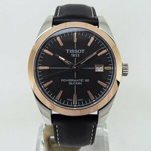 未使用品ティソ【TISSOT】 T927.407.46.051.00 ジェントルマン パワーマティック80 シリシウム ブラック