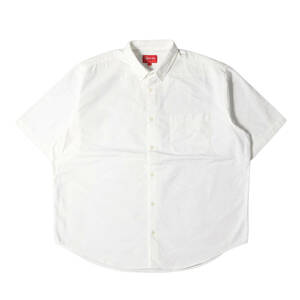 Supreme シュプリーム シャツ サイズ:L 23SS ルーズフィット オックスフォード ボタンダウン 半袖シャツ Loose Fit S/S Oxford Shirt 白