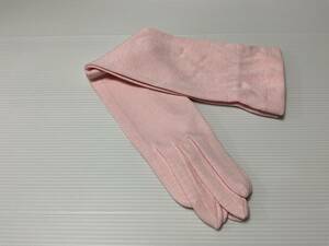［1円スタート］新品／セラフィック　就寝用　裏シルク　うるおい手袋　ロングタイプ／ピンク／日本製