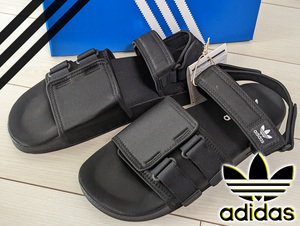 ◆新品 adidas アディダス ニューアディレッタ サンダル NEW ADILETTE SANDALS 黒 ブラック 29.5 スライド スポーツサンダル スポサン