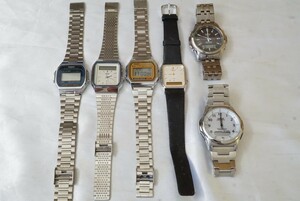 F970 CASIO/カシオ クォーツ デジタル メンズ 腕時計 6点セット アクセサリー 大量 まとめて おまとめ まとめ売り 不動品