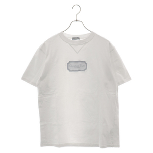 DIOR ディオール 23AW Christian Dior Couture シグネチャーロゴ刺繍 半袖Tシャツ ホワイト