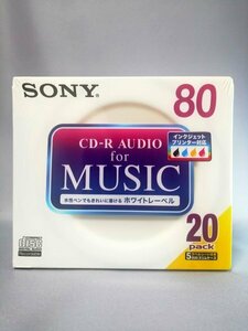 SONY 20CRM80PWS 録音用 CD-R 80分 インクジェットプリンタ対応 20枚 CD-R for MUSIC