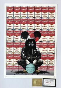 DEATH NYC アートポスター 世界限定100枚 バンクシー banksy ディズマランド mickey Campbell スープ缶 アンディウォーホル 現代アートPOP
