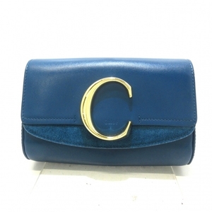 クロエ Chloe ウエストポーチ CHC19US195A3743C クロエシーベルトバッグ レザー×スエード ブルーグリーン レディース 美品 バッグ