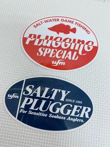 UfM ウエダ ソルティプラッガー　プラッキングスペシャル ステッカー　2枚セットPLUGGING SRECIAL SALTY PLUGGER 送料無料