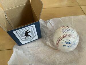 [a007]　サインボール イチロー・ピートローズ 直筆ダブル サイン入り MLB公式ボール 　