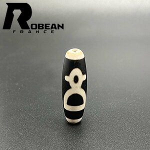 絶賛 EU製 定価5万円★ROBEAN・チベット老玉髄・天珠★パワーストーン アクセサリー 天然石 瑪瑙 金運 お守り 約39.6*12.7mm 1004T023