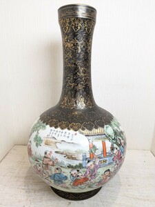 特大花瓶 飾り壺 壺 縁起物 子供 古美術 高さ55cm 花瓶 陶磁器 壺 花器