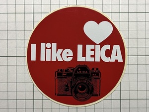 ドイツ 古いステッカー：I LIKE LEICA ライカ カメラ 写真 一眼レフ ヨーロッパ ビンテージ +Aa