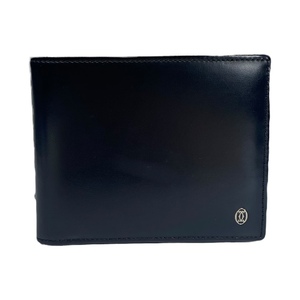 Cartier カルティエ パシャ 財布 二つ折り財布 折り財布 コンパクトウォレット ロゴ レザー ブラック 黒
