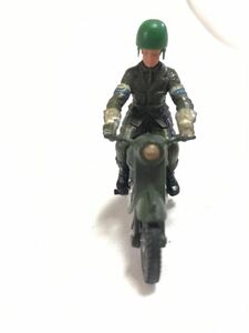 55☆当時物レトロ絶版ブリテン　BRITAINS ？DISPATCH RIDER ？ミニカー　バイク バイカーイギリス製　ビンテージ