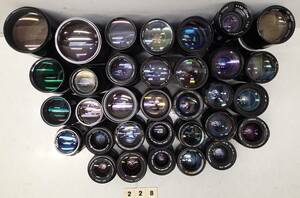 M228D 大量 MF レンズ ３３個 Canon SSC FD Nikon Nikkor- H オリンパス OM-SYSTEM F ZUIKO Takumar OSAWA Tokina AT-X CIMKO 等 ジャンク