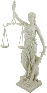正義の女神テミス(テーミス)彫像大理石風仕上げ 法律の正義を象徴する彫像 弁護士オフィス 司法書士 贈り物 輸入品