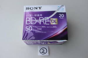 ② SONY ソニー BD-RE DL 録画用ブルーレイディスク 20BNE2VJPS2 くり返し録画用 2層 50GB 20枚パック 未使用 パッケージ痛み 動作未確認品