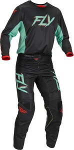 XL/36インチ MXウエア 上下セット FLY 23 KINETIC SE RAVE ブラック/ミント/レッド ジャージ＆パンツ モトクロス 正規輸入品 WESTWOODMX