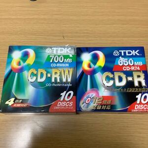 TDK　CD-R タフネス　12倍速　記録対応　650MB×10枚　700MB×10枚　MADE IN JAPAN