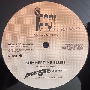 INVESTIGATORS featuring JUNIOR HALL『SUMMERTIME BLUES』１２インチシングルレコード / LOVERS ROCK / ラヴァーズ・ロック